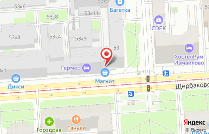 Магазин Магнит Косметик на метро Партизанская на карте