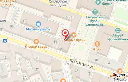 Магазин морепродуктов на Крестовой улице на карте