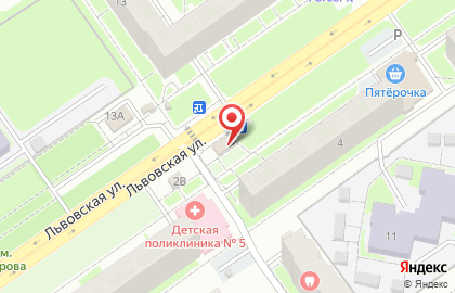 Продуктовый магазин на Львовской, 4Б на карте