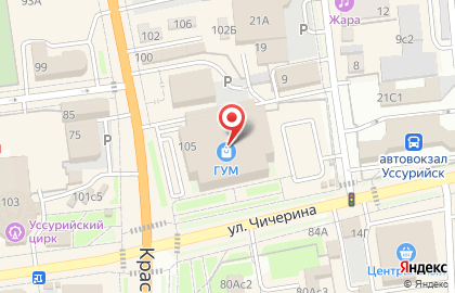 Магазин парфюмерии, косметики и бытовой химии Бонжур & PROFzone на улице Чичерина в Уссурийске на карте