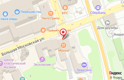 Администрация Октябрьского района на Большой Московской улице на карте