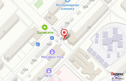 Магазин овощей и фруктов на улице Маршала Рокоссовского на карте