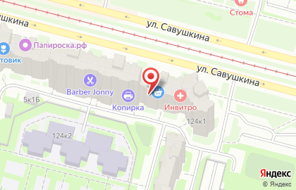 Евросервис на улице Савушкина на карте