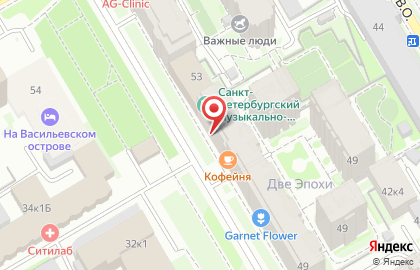 Кофейня Koffein в Василеостровском районе на карте