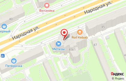 Банкомат ВТБ на Народной улице на карте