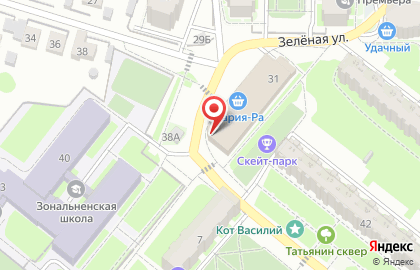 Автомат чистой воды Родничок на Зелёной улице на карте