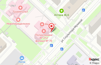 Платёжный терминал МКБ на улице Скульптора Мухиной на карте