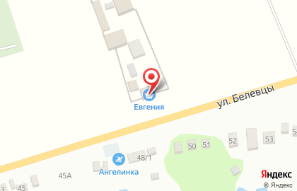 Продуктовый магазин Евгения на улице Белевцы на карте