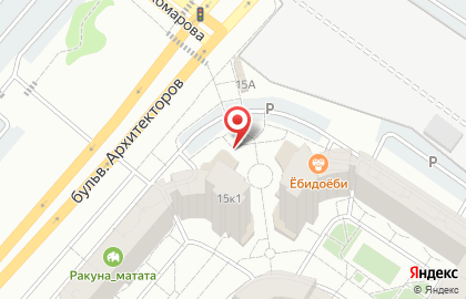 Супермаркет Пятёрочка на проспекте Комарова на карте