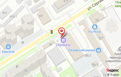 Универсам Абрикос на улице Сергея Лазо на карте