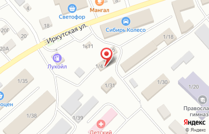 Торговый дом Тайга на Иркутской улице на карте
