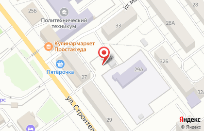 Сауна Фортуна на улице Строителей на карте