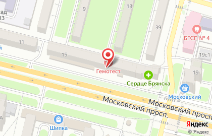 Банкомат Московский Индустриальный Банк, филиал в г. Брянске на Московском проспекте, 15 на карте