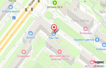 Ювелирная галерея Тик-Так на Комсомольском проспекте на карте