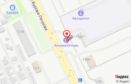 Специализированный магазин аккумуляторов на улице Бурова-Петрова на карте
