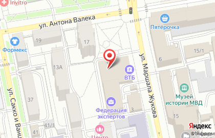 Банкомат Банк ВТБ 24, филиал в г. Екатеринбурге на улице Маршала Жукова на карте