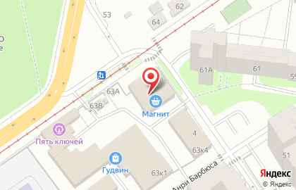 Сеть супермаркетов Магнит на Уральской улице на карте