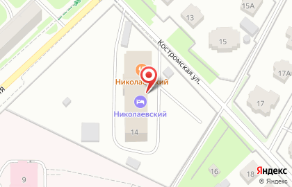 Гостиничный комплекс Николаевский на Костромской улице на карте