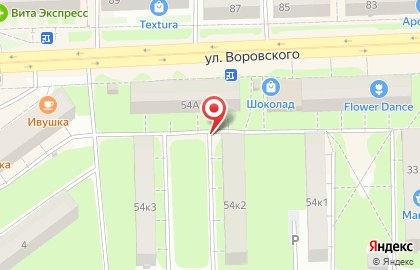 Магазин верхней женской одежды Мозаика на улице Воровского на карте