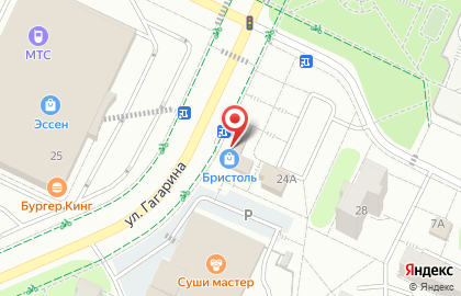 Магазин у дома Бристоль на улице Гагарина на карте
