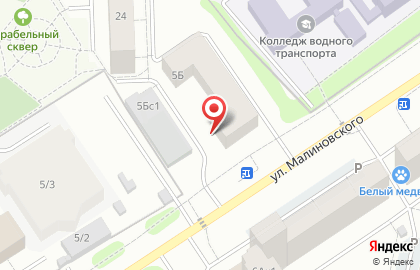 Парикмахерская Симпатия на улице Малиновского на карте