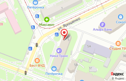 Строительная компания Трио в Московском районе на карте