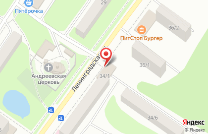 Продуктовый магазин Ивушка на улице Ленинградской на карте