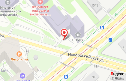 Центр дополнительного профессионального образования и переподготовки, СПбГТЭУ на карте