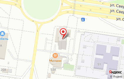 Пиццерия Milano на улице Ворошилова на карте