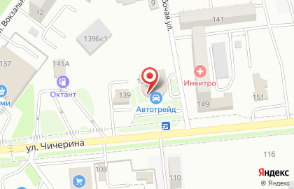 Магазин мебели Димир на улице Чичерина на карте