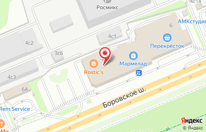 Ресторан быстрого питания KFC в ТЦ Солнечный на Боровском шоссе на карте