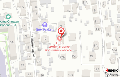 Больница Зеленоградская центральная районная больница на Балтийской улице на карте