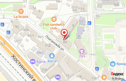 Пеликан в Сочи на карте