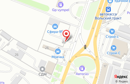Мойка самообслуживания Моечка в Ленинском районе на карте