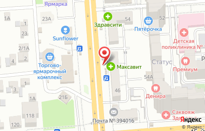 Киоск по продаже печатной продукции, Коминтерновский район на Московском проспекте на карте