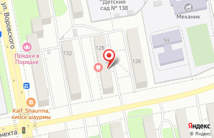 Стоматологическая поликлиника Городская клиническая больница №9 на улице Воровского на карте