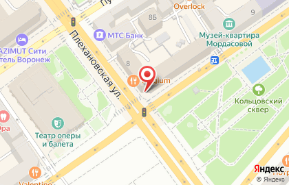 Турагентство на площади Ленина на карте