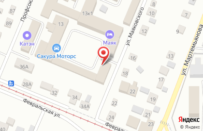 Пункт авторазбора Автобазар в переулке Маяковского на карте