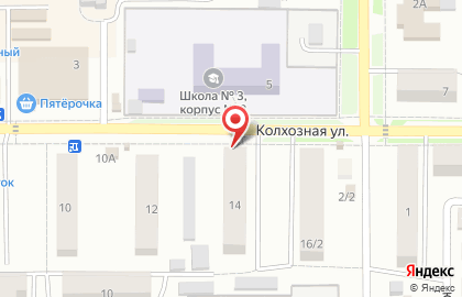 Цветочный магазин Клевер на Колхозной улице на карте