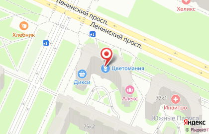 Цветочный салон Цветомания на Ленинском проспекте, 75 на карте