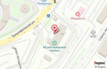 Пожарно-Спасательная часть №19 на Триумфальной улице на карте