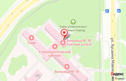 Центральная городская клиническая больница №18 на улице Хусаина Мавлютова на карте