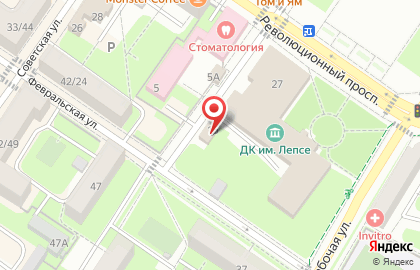 Киоск фастфудной продукции, г. Подольск на Красной улице на карте