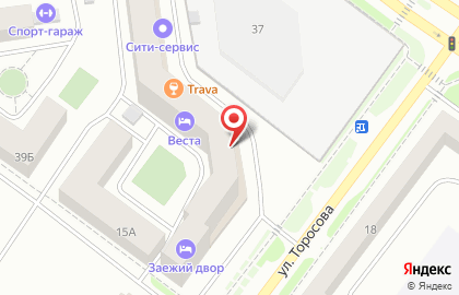 Салон-магазин Hilding Anders на улице Торосова на карте