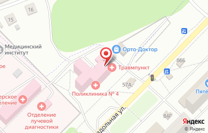 Банкомат АКБ Московский Индустриальный банк, Орловский филиал на Раздольной улице на карте