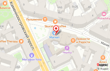 Цветочный магазин Фирма КОРОНА на Малой Посадской улице на карте
