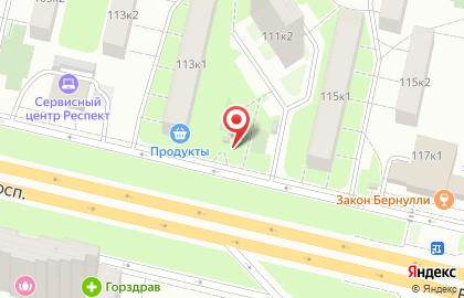 Киоск по продаже фруктов и овощей, район Кузьминки на Волгоградском проспекте на карте