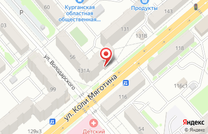 Фирменный магазин Мясной дом в Кургане на карте