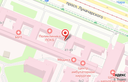 Фгуз Цгиэ # 122 Фмба России на проспекте Луначарского на карте