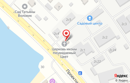 Храм Иконы Божией Матери Неувядаемый Цвет, пос. Ульяновского лесопарка на карте